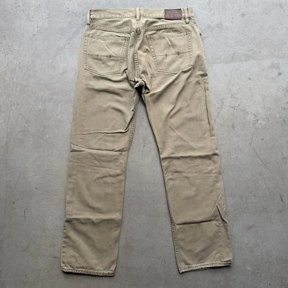 Polo Ralph Lauren Chino Pants Mens 32 x 33 Brown Cotton Twill Preppy 5 Pocket